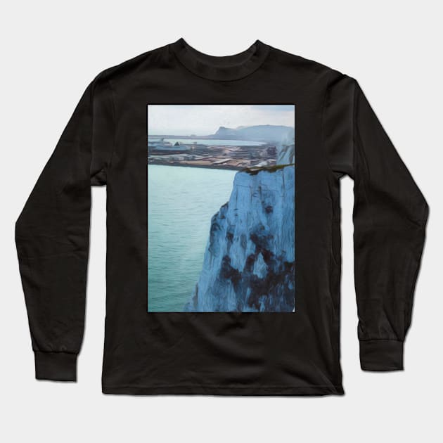 Dover Cliffs Pastel Long Sleeve T-Shirt by NikkiBear67